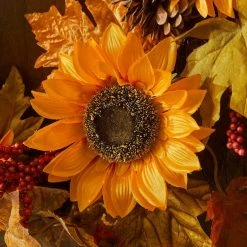 Home Accents Holiday 30 in Sunflower and Berry Fall Harvest Wreath -HOME ACCENTS HOLIDAY Sales home accents holiday fall wreaths 21ge10032 a0 1000