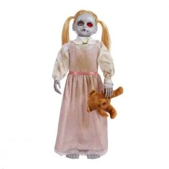 Home Accents Holiday 3 ft Animated LED Haunted Doll Halloween Animatronic