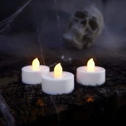 Home Accents Holiday White LED Tea Lights With Timer (3-Pack) -HOME ACCENTS HOLIDAY Sales home accents holiday halloween candles 22ge10146 1d 1000