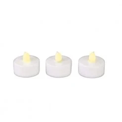 Home Accents Holiday White LED Tea Lights With Timer (3-Pack)