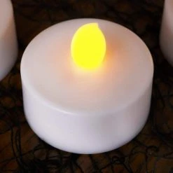 Home Accents Holiday White LED Tea Lights With Timer (3-Pack) -HOME ACCENTS HOLIDAY Sales home accents holiday halloween candles 22ge10146 a0 1000