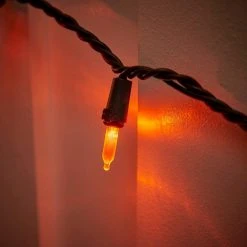 Home Accents Holiday 29 ft 6 in 100-Count Smooth Orange Mini LED Halloween String Lights -HOME ACCENTS HOLIDAY Sales home accents holiday halloween string lights ty022 2025 1d 1000