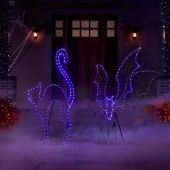 Home Accents Holiday 4.5 ft LED Purple Cat Silhouette Halloween Yard Decoration -HOME ACCENTS HOLIDAY Sales home accents holiday halloween yard decorations 22rt3382225yx 1d 1000