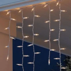 Home Accents Holiday 300L Clear Incandescent Heavy Duty Icicle Lights -HOME ACCENTS HOLIDAY Sales home accents holiday icicle lights ty300cur hd 40 1000