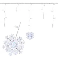 Home Accents Holiday 70L Cool White Dome Icicle With Snowflakes Lights