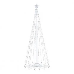 Home Accents Holiday 8 ft 31 Function LED Cone Tree Holiday Yard Decoration
