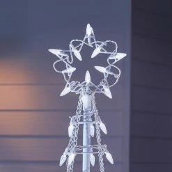 Home Accents Holiday 6 ft Cool White LED Cone Tree with Star Holiday Yard Decoration -HOME ACCENTS HOLIDAY Sales home accents holiday outdoor christmas trees 7407030w 18uho 40 1000