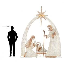 Home Accents Holiday 10 ft Warm White LED Giant Nativity Set Holiday Yard Decoration -HOME ACCENTS HOLIDAY Sales home accents holiday outdoor nativity sets ty617 1711 77 1000