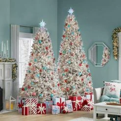 Home Accents Holiday 7.5 ft Starry Light Flocked Christmas Tree -HOME ACCENTS HOLIDAY Sales home accents holiday pre lit christmas trees 016017552052185 66 1000