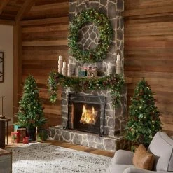 Home Accents Holiday 5 ft Woodmore Potted Christmas Tree 2-Pack -HOME ACCENTS HOLIDAY Sales home accents holiday pre lit christmas trees chzh3811602t14 1d 1000