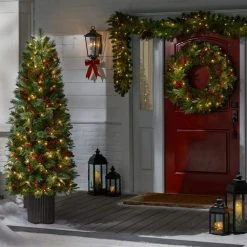 Home Accents Holiday 6.5 ft Paces Hill Pine Potted Christmas Tree -HOME ACCENTS HOLIDAY Sales home accents holiday unlit christmas trees 22rt1142217 1d 1000